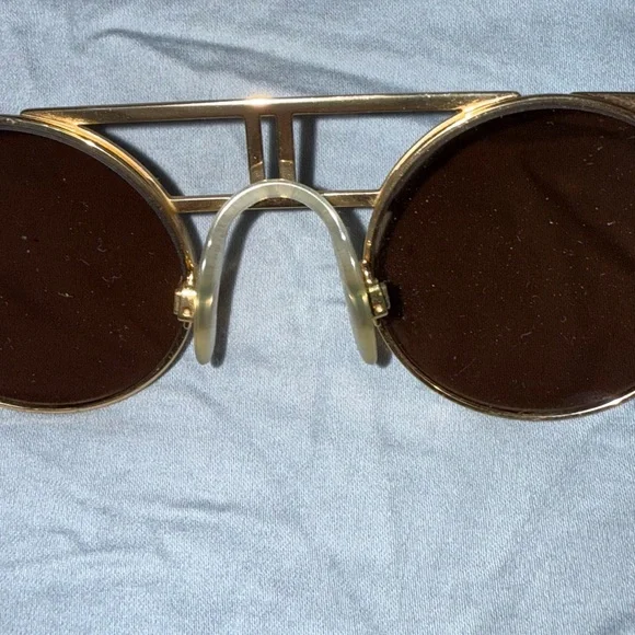 Cazal Gold Sunglasses with Black Lenses